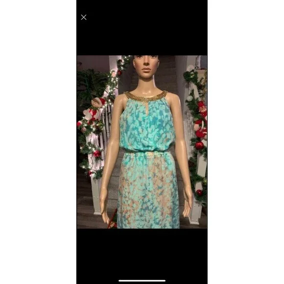 Vince camito long dress size 6 blue - Picture 2 of 9